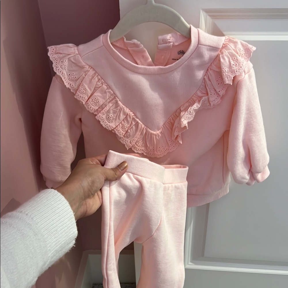 Pink Ruffled Baby Outfit